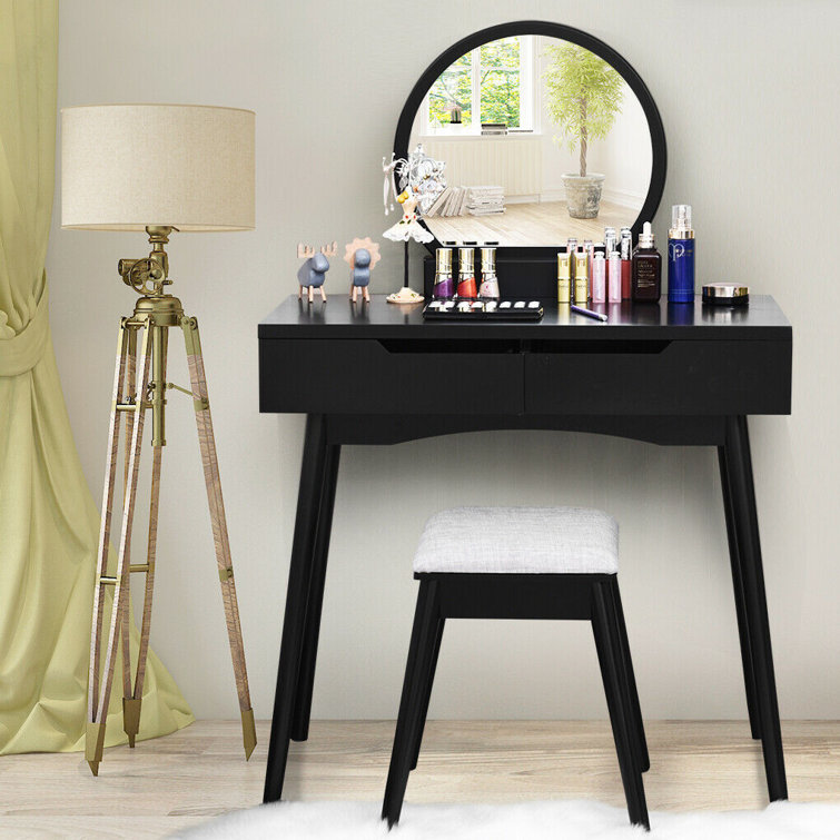 Oliver Waskom 31.5'' Wide Vanity Set with Stool and Mirror Wayfair